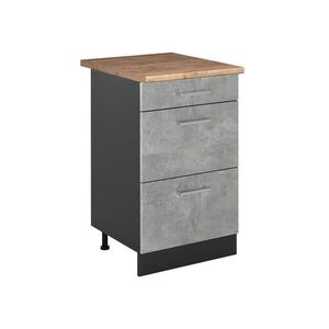 Vicco SPODNÍ SKŘÍŇKA KUCHYŇSKÉ LINKY R-Line, Beton/Antracit, 50 cm pracovná doska Dub Goldkraft obraz