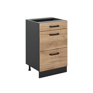 Vicco SPODNÍ SKŘÍŇKA KUCHYŇSKÉ LINKY R-Line, Zlatý mocný dub/Antracit, 50 cm bez pracovní desky obraz