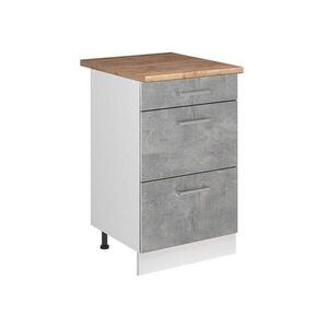 Vicco SPODNÍ SKŘÍŇKA KUCHYŇSKÉ LINKY R-Line, Beton/Bílá, 50 cm pracovná doska Dub Goldkraft obraz
