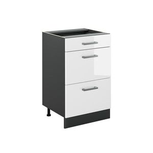 Vicco SPODNÍ SKŘÍŇKA KUCHYŇSKÉ LINKY R-Line, Bílá vysoký lesk/Antracit, 50 cm bez pracovní desky obraz