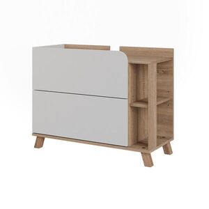 Vicco DOLNÍ SKŘÍŇKA POD DŘEZ Karen, Bílá/Sonoma, 80 x 65 cm se 2 zásuvkami obraz