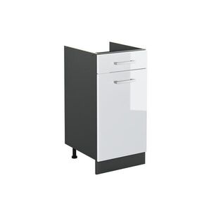 Vicco SPODNÍ SKŘÍŇKA KUCHYŇSKÉ LINKY R-Line, Bílá vysoký lesk/Antracit, 40 cm bez pracovní desky obraz