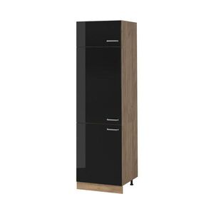 Vicco VYSOKÁ SKŘÍŇ R-Line, Černý vysoký lesk/Zlatý mocný dub, 60 cm obraz