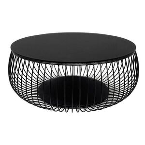 Livetastic KONFERENČNÍ STOLEK, černá, kov, sklo, 86/86/35 cm obraz