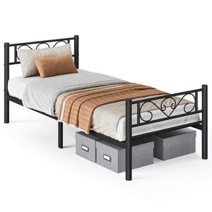 Boxxx KOVOVÁ POSTEL, 90/200 cm černá obraz