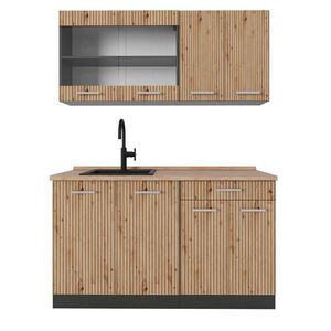 Vicco JEDNOTKOVÁ KUCHYNĚ R-Line Řemeslný dub 140 cm , PD Dub obraz