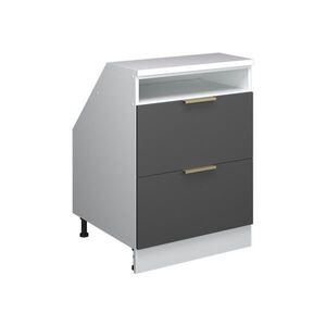 Vicco ŠIKMÁ SKŘÍŇ Rion Antracitově zlatý 60 x 81.6 cm se 2 zásuvkami, korpus skříně hloubka 60 cm obraz