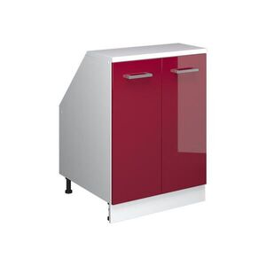 Vicco ŠIKMÁ SKŘÍŇ Rion Červená vysoký lesk 60 x 81.6 cm se 2 dveřmi, korpus skříně hloubka 60 cm obraz
