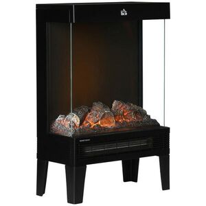 HOMCOM ELEKTRICKÝ KRB 1000 W/2000 W Stojací krb LED 3D efekt plamenů 4 stupně jasu obraz