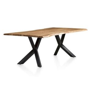 P & B JÍDELNÍ STŮL, akácie, přírodní barvy, černá, 200/100/76, 5 cm obraz