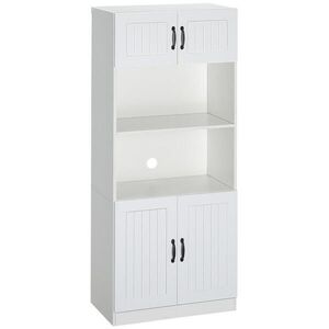 HOMCOM SKŘÍŇ NA ÚLOŽNÉ PROSTORY, dřevotřísková deska, bílá, 70L x 40Š x 170V cm obraz