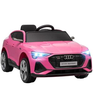 HOMCOM DĚTSKÉ ELEKTROAUTO 12V – dvojitý motor, houkačka, hudba, LED světlomety, zadní světla, od 3 let, růžové obraz