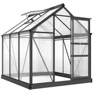 Outsunny SKLENÍK hliníkový 3, 65 m² 190 x 192 x 201 cm se základem a střešním oknem obraz