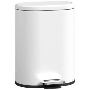 HOMCOM ODPADKOVÝ KOŠ 12L Odpadkový koš s víkem a nožním pedálem, funkce Soft-Close obraz