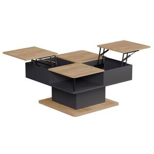 Vicco KONFERENČNÍ STŮL Movira Antracit 80 x 45 cm s úložnými prostory obraz