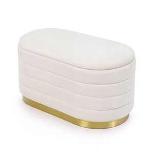 RAUMHIRSCH FURNITURE ČALOUNĚNÁ LAVIČKA s úložným prostorem, krémová obraz