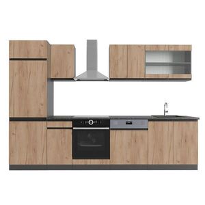 Vicco KUCHYŇSKÝ KOUT R-Line Zlatý dub power/antracit 300 cm , PD Antracit obraz