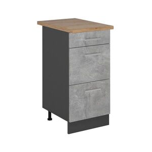 Vicco SPODNÍ SKŘÍŇKA KUCHYŇSKÉ LINKY R-Line Beton 40 cm se zásuvkami, PD Dub obraz