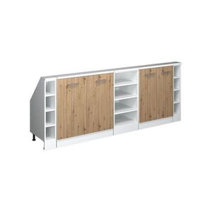 Vicco KUCHYŇSKÁ SKŘÍŇKA POD ŠIKMOU STŘECHU R-Line Řemeslný dub 210 cm Sada 5 kusů obraz