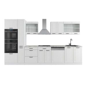 Vicco KUCHYŇSKÁ LINKA R-Line Bílý venkovský dům/bílá 350 cm s vysokou skříní, bez pracovní desky obraz