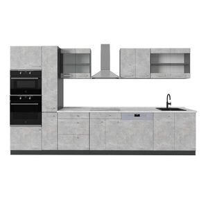 Vicco KUCHYNĚ R-Line Beton/antracit 350 cm , PD Mramor obraz