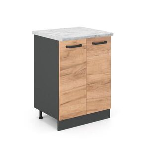 Vicco SPODNÍ SKŘÍŇKA KUCHYŇSKÉ LINKY R-Line Zlatý mocný dub 60 cm PD Mramor obraz