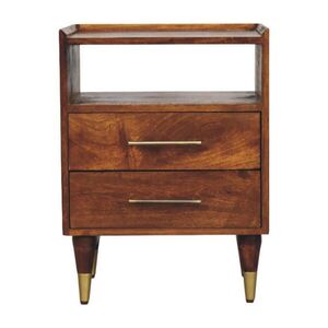 Artisan Furniture POLICE v dubovém provedení, 2 zásuvky, 4 police, 2 dvířka, světle hnědá. obraz