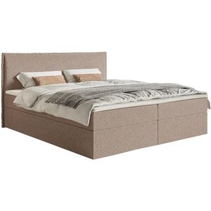 Selsey BOXSPRINGOVÁ POSTEL Softie tmavě béžová ženylka 140x200 cm obraz