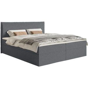Selsey BOXSPRINGOVÁ POSTEL Softie grafitově šedá ženylka 160x200 cm obraz