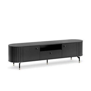Milino KOMODA POD TELEVIZI, černá, barvy zlata, 180, 1/49/40 cm obraz