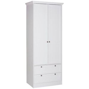 P & B ŠATNÍ SKŘÍŇ S OTOČNÝMI DVEŘMI, bílá, 80/200/51 cm obraz