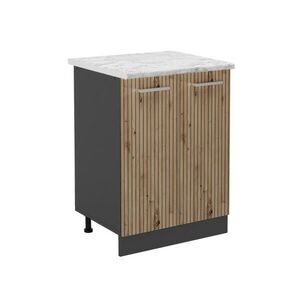 Vicco SPODNÍ SKŘÍŇKA KUCHYŇSKÉ LINKY R-Line Řemeslný dub 60 cm , PD Mramor obraz