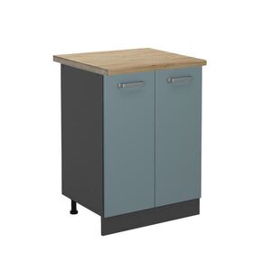Vicco SPODNÍ SKŘÍŇKA KUCHYŇSKÉ LINKY R-Line Modrošedá 60 cm , PD Dub obraz