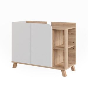 Vicco TOALETNÍ STOLEK PRO UMYVADLO Karen Sonoma/bílá 80 x 65 cm se 2 dveřmi obraz