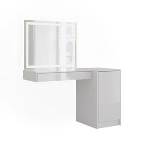 Vicco TOALETNÍ STOLEK Sherry Bílá/bílý vysoký lesk 120 cm 3 díly obraz