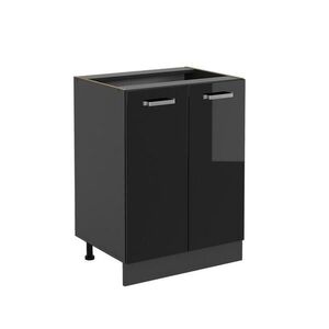 Vicco SPODNÍ SKŘÍŇKA KUCHYŇSKÉ LINKY R-Line Černý vysoký lesk 60 cm bez pracovní desky obraz