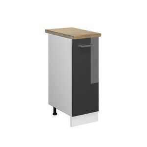 Vicco LÉKÁRNIČKOVÁ SKŘÍŇKA R-Line Antracitový vysoký lesk 30 cm , PD Dub obraz