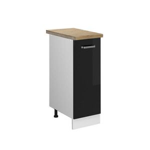 Vicco LÉKÁRNIČKOVÁ SKŘÍŇKA R-Line Černý vysoký lesk 30 cm , PD Dub obraz