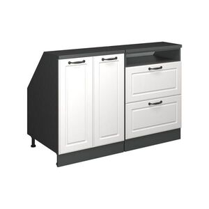 Vicco SADA SKŘÍNÍ PRO ŠIKMOU STŘECHU Rion Bílý venkovský dům 120 cm Sada 2 korpusů skříně hloubka 60 cm obraz
