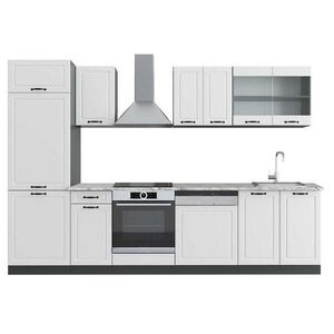 Vicco KUCHYŇSKÝ KOUT R-Line Bílý venkovský dům/antracit 300 cm , PD Mramor obraz
