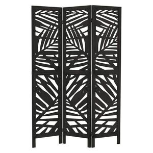ML-DESIGN PARAVÁN, 3dílný, Kyoto, 170 × 121 cm, černý, ze dřeva obraz