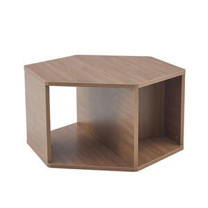 STILVORA KONFERENČNÍ STŮL v hnědé barvě s moderním designem a úložným prostorem do obývacího pokoje, 79×69, 4×40 cm obraz