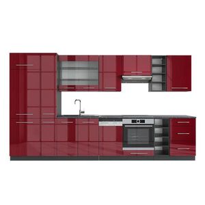 Vicco KUCHYŇSKÝ KOUT Fame-Line Bordeaux vysoký lesk/antracitová 355 cm , PD Antracit obraz