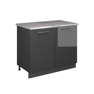 Vicco SKŘÍŇKA POD DŘEZ Fame-Line, Antracitový vysoký lesk/Antracit, 100 cm, PD Mramor obraz
