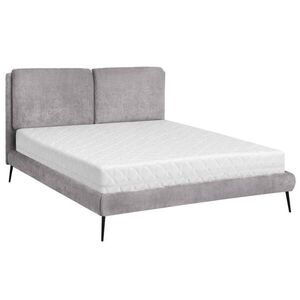 Beautysofa ČALOUNĚNÁ POSTEL Nuit, dvoulůžko 160x200 cm s taštičkovou matrací 26 cm, žinylková látka, šedá obraz