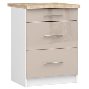 RAUMHIRSCH FURNITURE SPODNÍ SKŘÍŇKA bílá, lesklá cappuccino 85/60/46 obraz