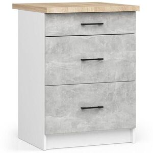 RAUMHIRSCH FURNITURE SPODNÍ SKŘÍŇ Bílá, beton 85/60/46 obraz