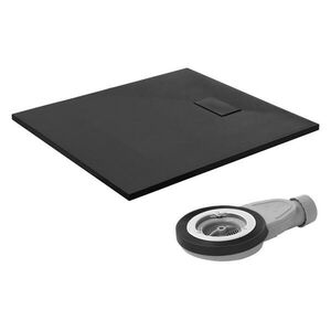 LuxeBath SPRCHOVÁ VANICKÁ 100x90 cm černá se sifonovou sadou z SMC obraz