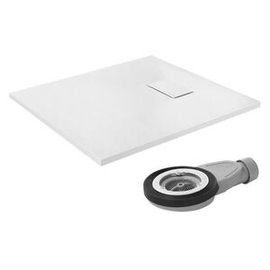 LuxeBath SPRCHOVÁ VANICKÁ VANA 90x80 cm bílá s odtokovou sadou z SMC obraz