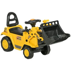 HOMCOM BAGR s vestavěným úložným prostorem Dětský traktor na šlapání s houkačkou obraz